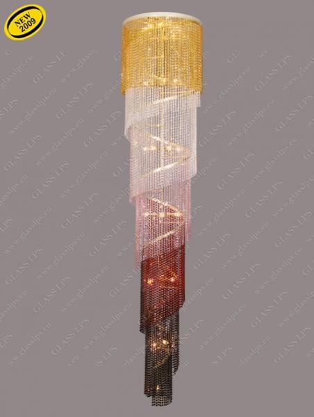 Lustra cristal Bohemia spirala color mix L15 512/20/6, corpuri de iluminat, lustre